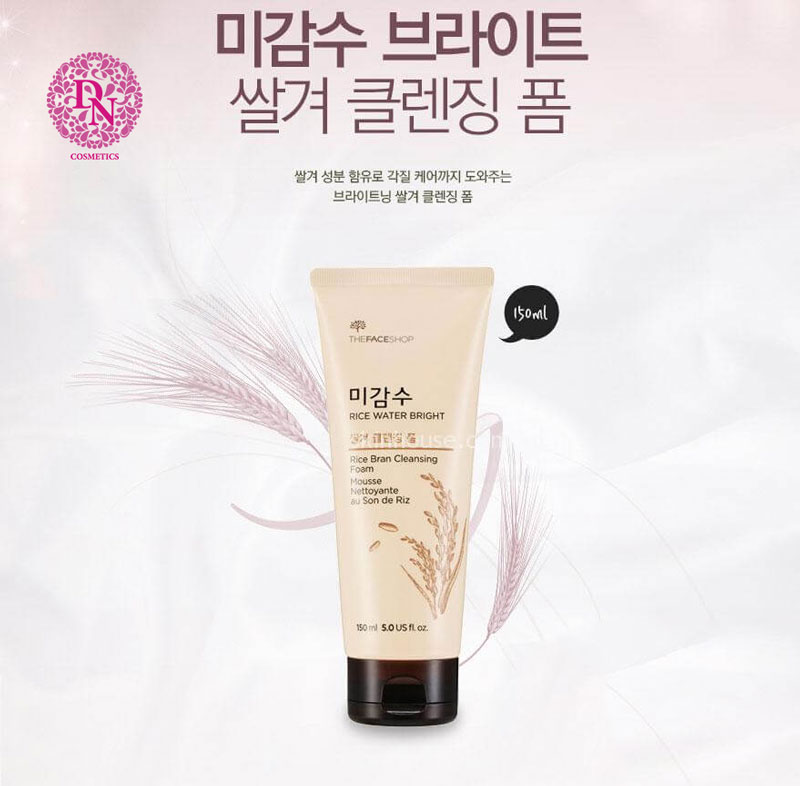 sua-rua-mat-gao-co-hat-the-face-shop-150ml