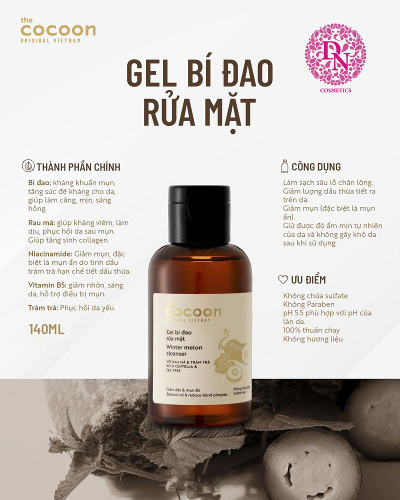 cocoon-gel-bi-dao-rua-mat-140ml